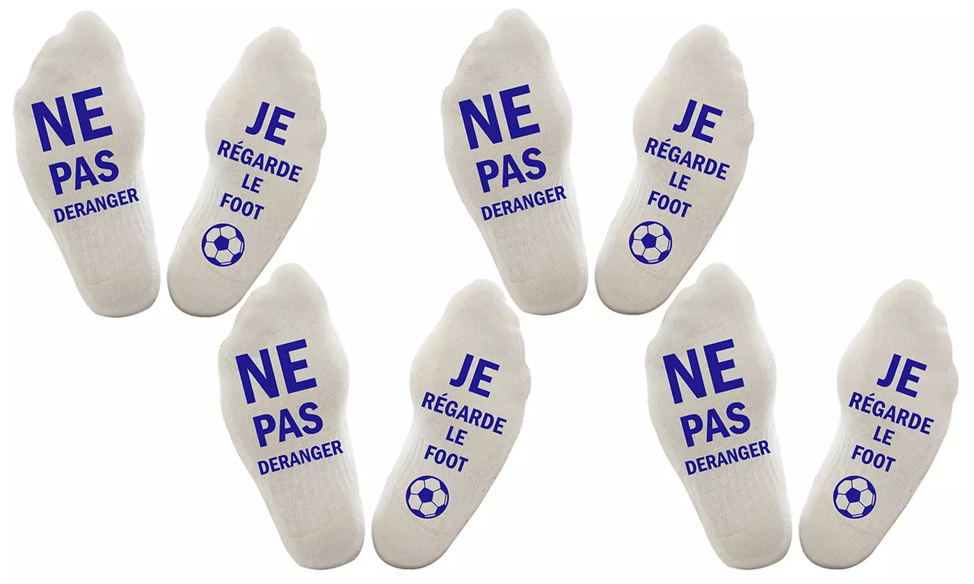 Chaussettes cadeau fun "Ne pas déranger, je regarde le foot" - Second Medium
