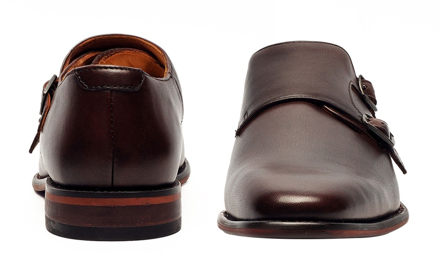 Image 4: Oaktrak Monk Strap Men's Leather Shoes