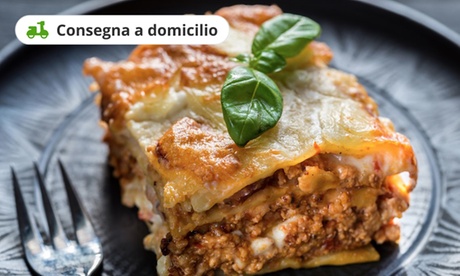 Primo Basic o Deluxe a scelta o secondo piatto dal ristorante L'allegoria. Consegna gratis a domicilio