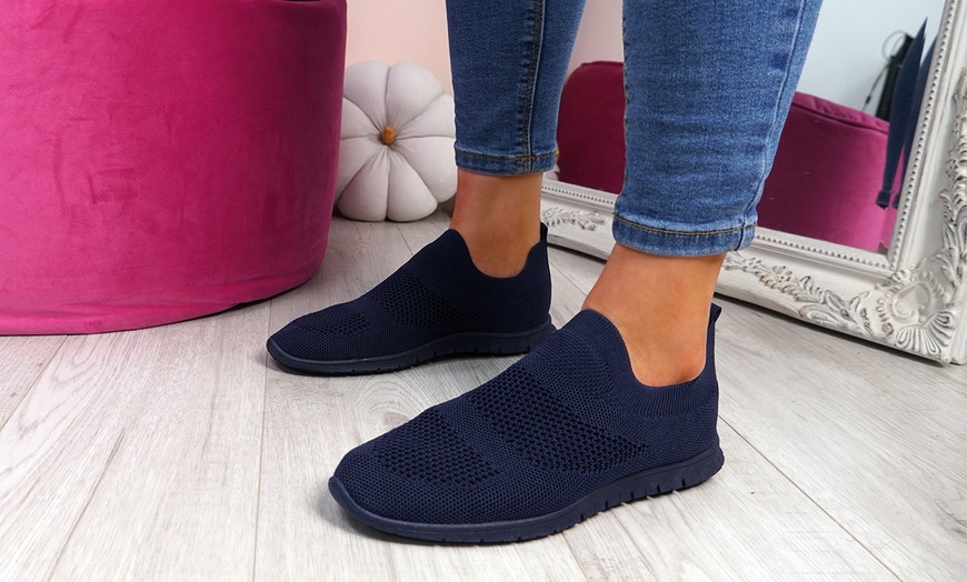 Image 9: Women's Knit Sneakers