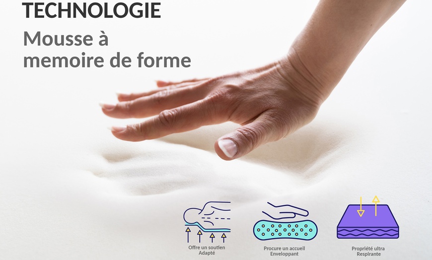 Image 4: Oreiller Douceur à mémoire de forme pour un confort optimal, Sampur