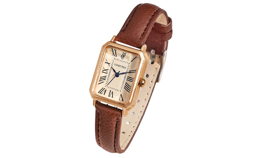 Image 2: Chic Retro-Style Ladies Watch, Elegant Design with Leather Strap