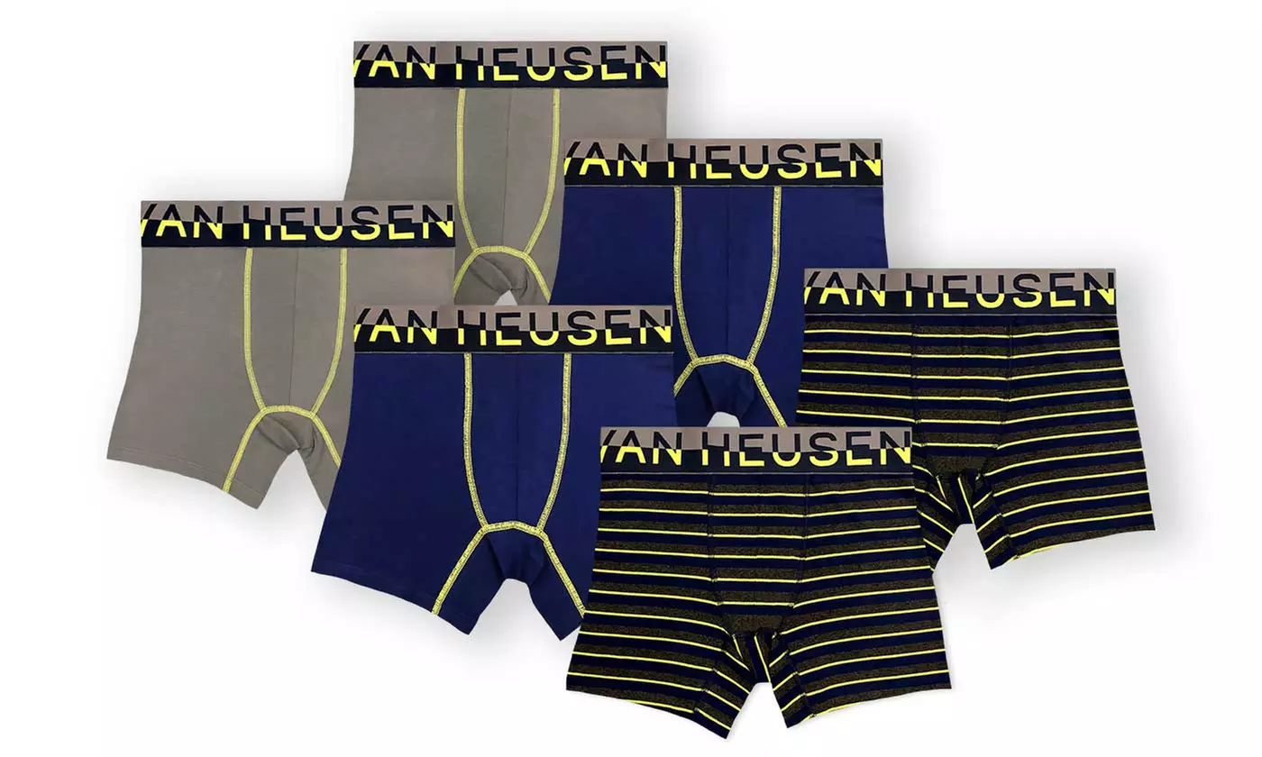 Van Heusen Men's Tagless Stretch Boxer Briefs (6-Pack) (Size S) - Primary Image