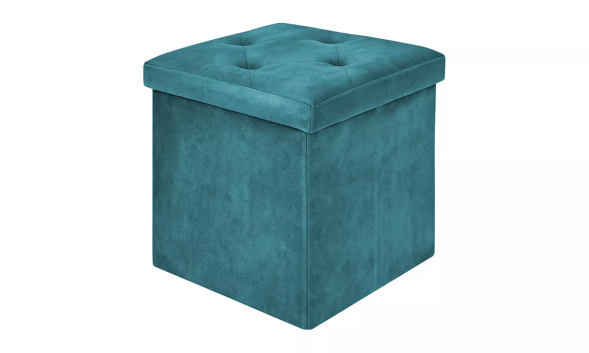 Puff cuadrado con tapizado de terciopelo