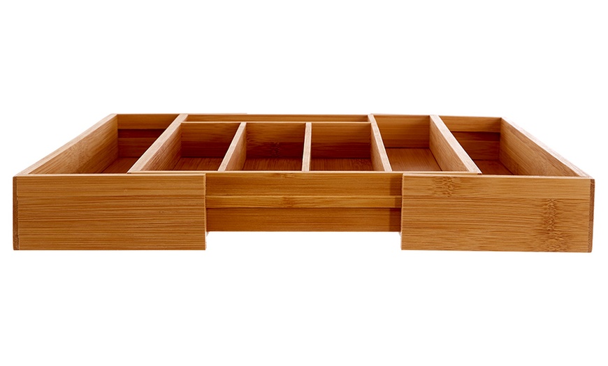 Image 11: Expandable Bamboo Cutlery Tray