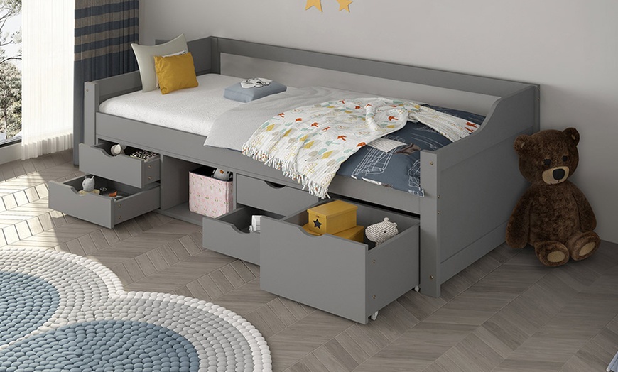 Image 8: Home Deluxe Kinderbett COSMOS mit Schubladen und Matratze