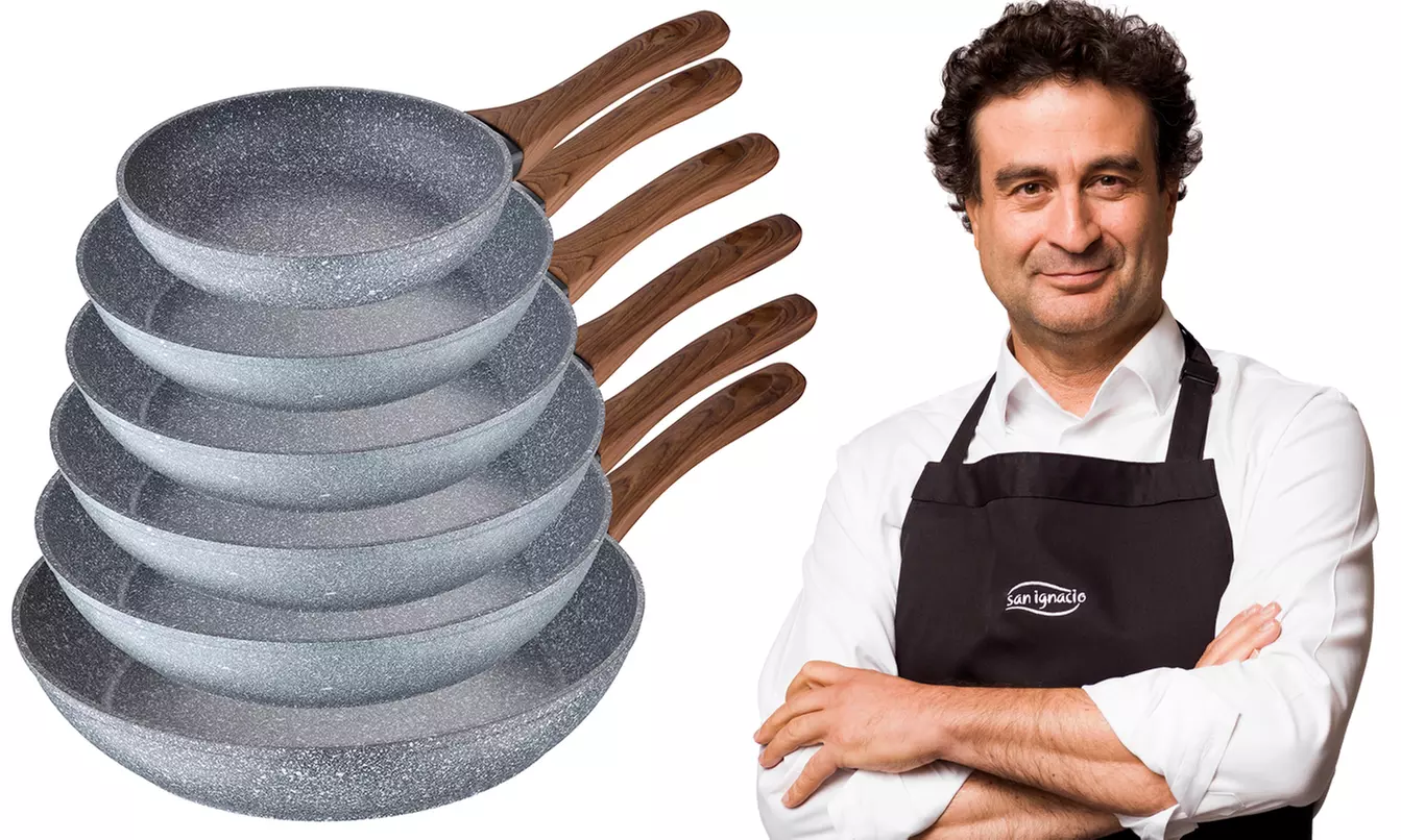 Set de 3 ou 6 poêles effet pierre, collection "Daimiel" de San Ignacio - Primary Image