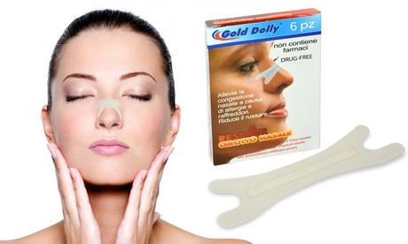 Set di 6 cerotti nasali per alleviare la congestione nasale e ridurre il russamento