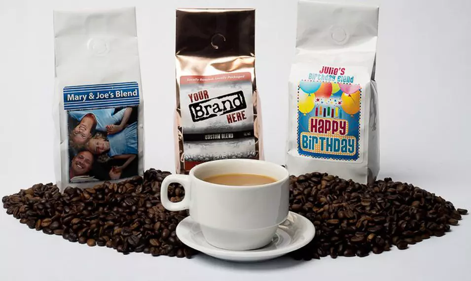 One or Two 16-Ounce Bags of Custom-Blended Coffee with Personalized Label from Customcoffees.com (Up to 40% Off) - Primary Image