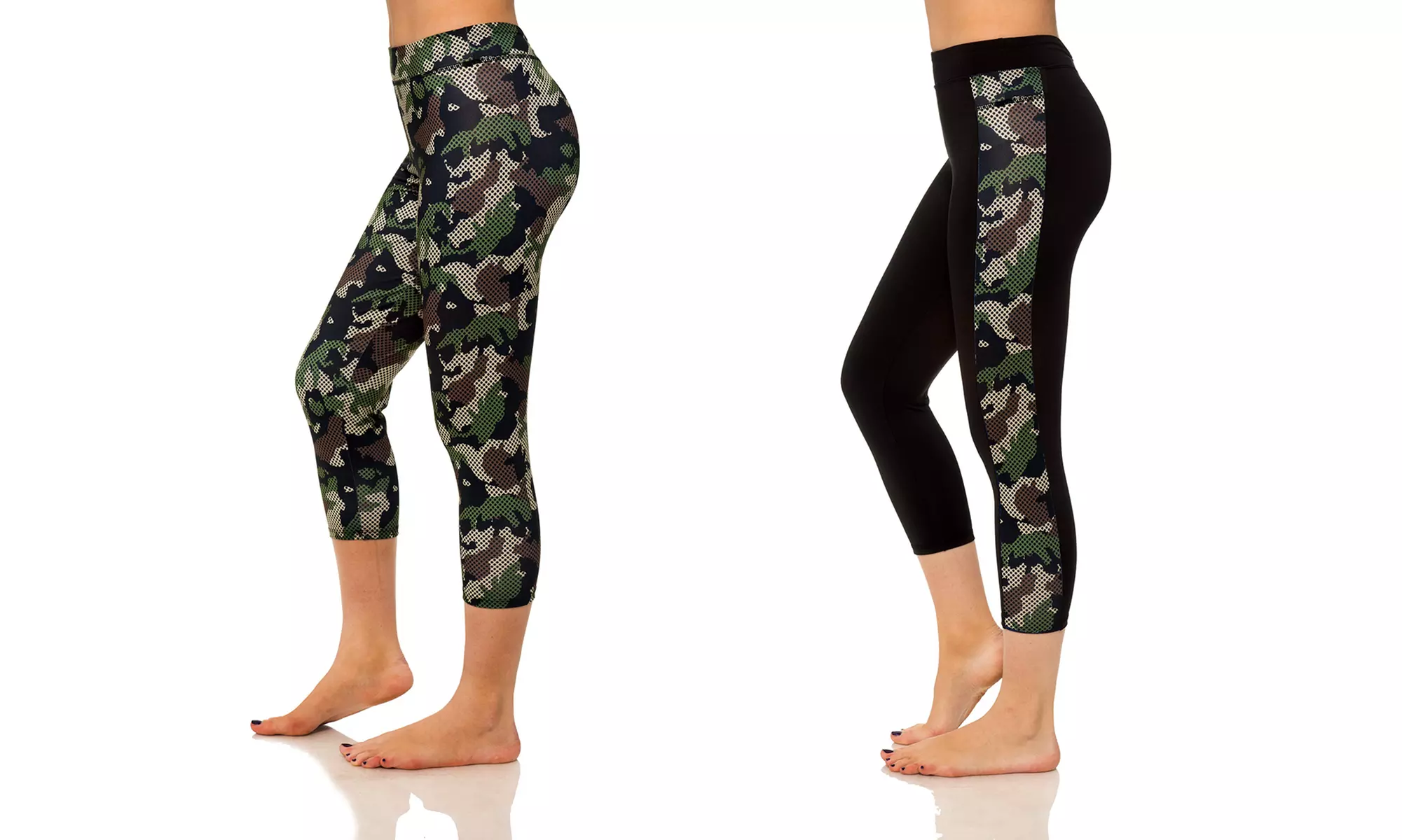 Women's Camo Print Activewear Capri - Primary Image