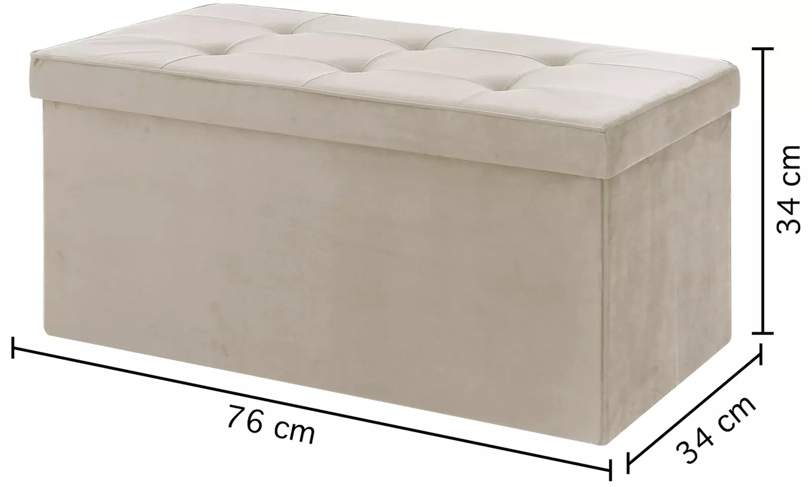 Pouf in Velluto Rettangolare