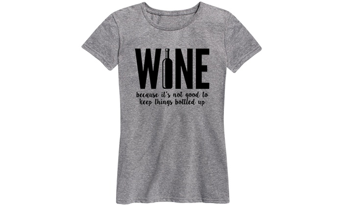 Up To 20% Off on Women's Wine-Themed Print Tee | Groupon Goods