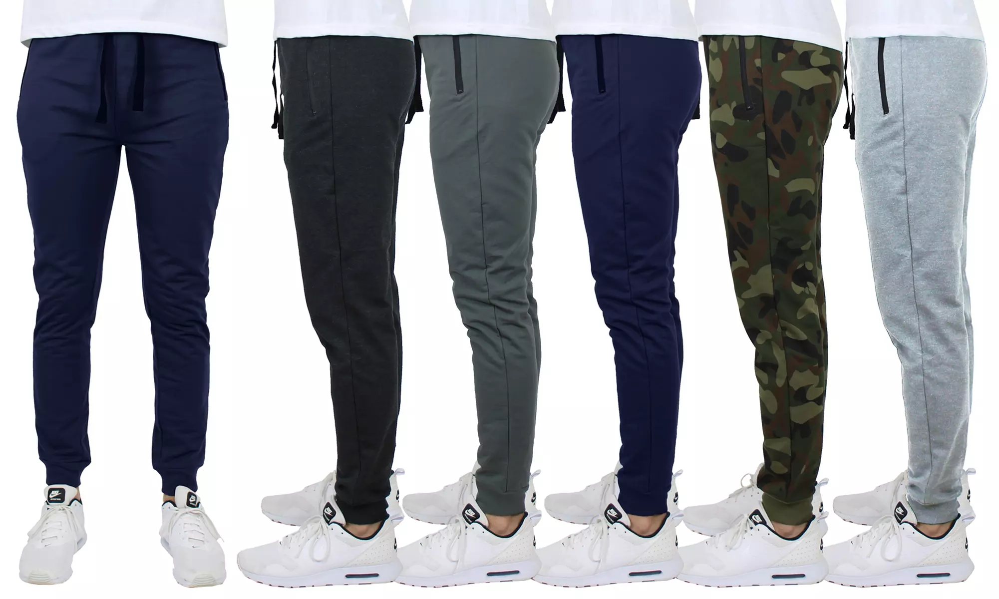 Men's Slim-Fit French Terry Joggers (S-2XL) Multiple Styles Available - Primary Image