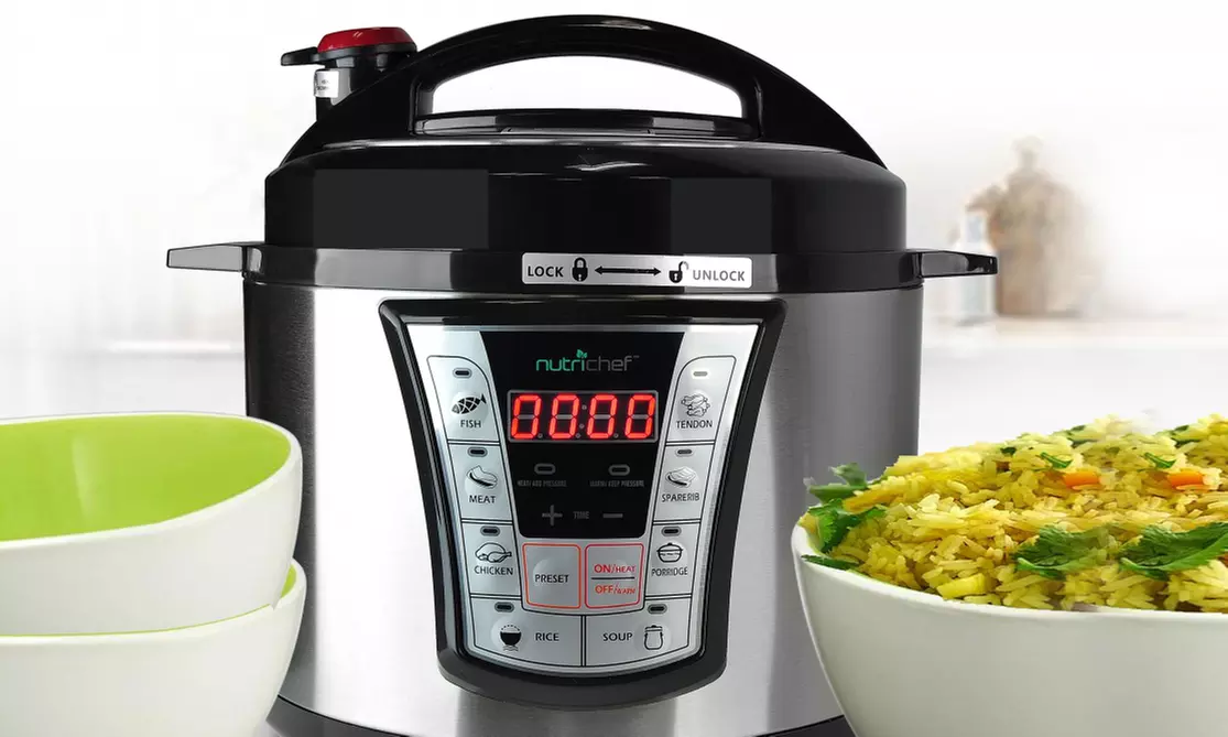 Electric Multi-Function Rice and Pressure Cooker with Digital Controls - Primary Image
