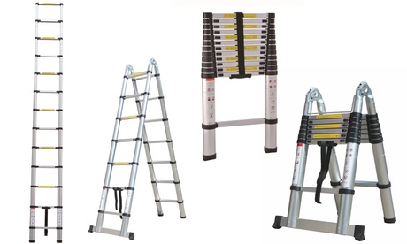 Scala telescopica Herzberg allungabile fino a 5,6 m e facilmente ripiegabile e ricomponibile