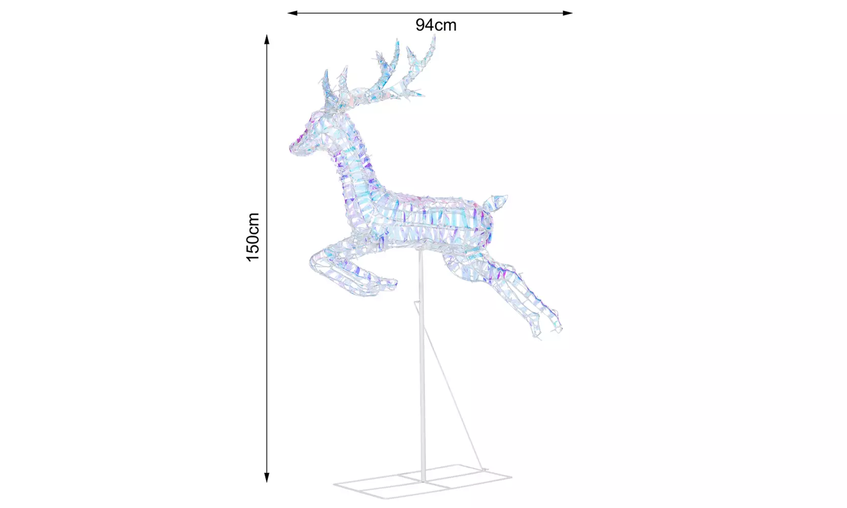 1 o 3 renne luminose con luci LED