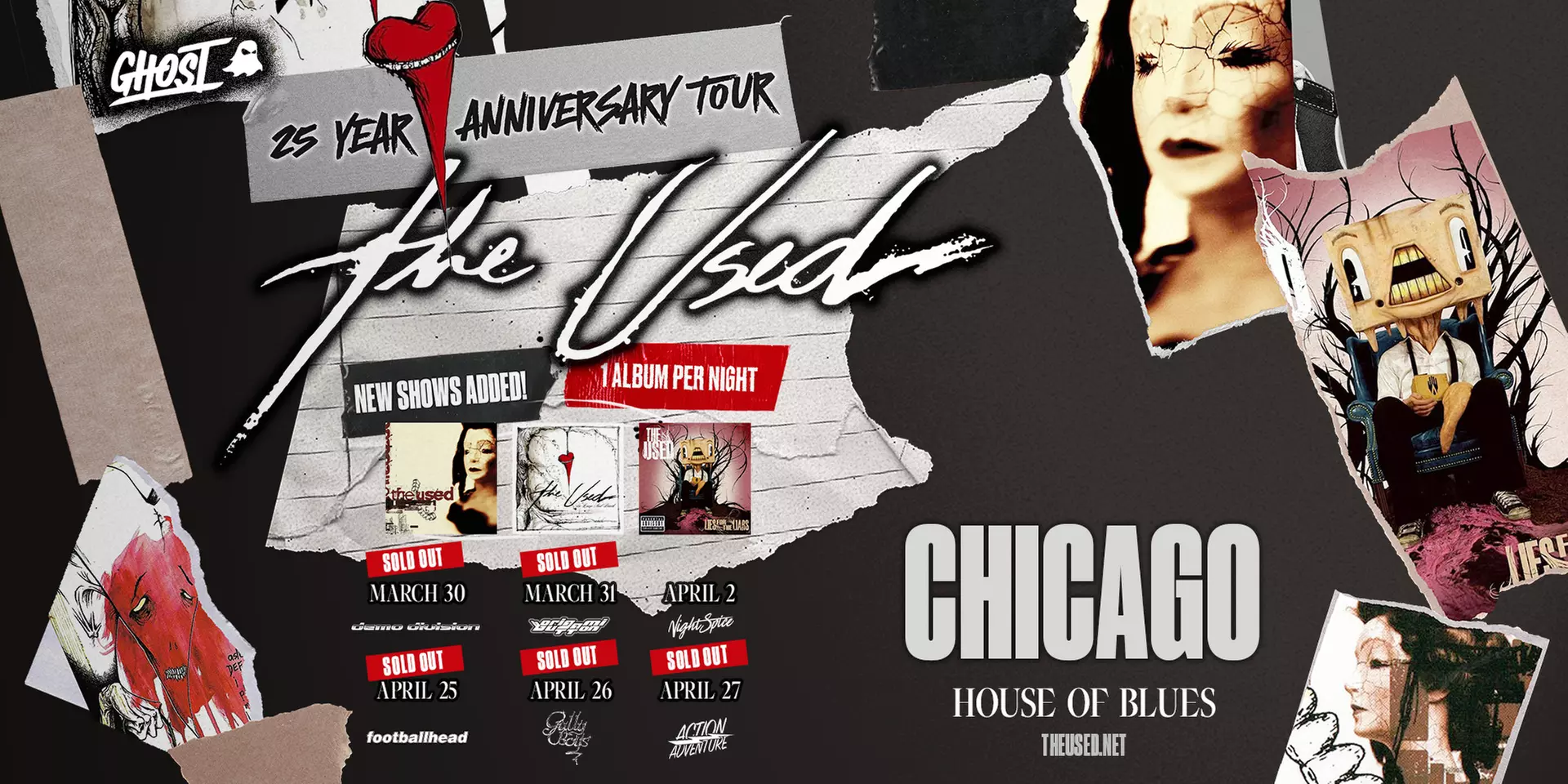THE USED: 25 Year Anniversary Tour – Album Play of “Lies For The Liars" on April 2 at 6 p.m.  - Primary Image