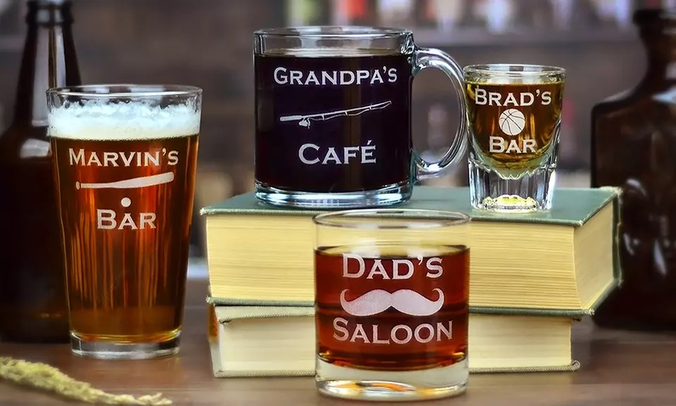 Glass with a Twist Personalized Home Bar Glasses - Primary Image