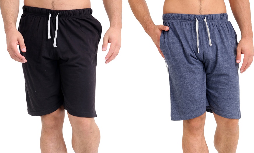 Image 3: Men's Jersey Shorts Two-Pack