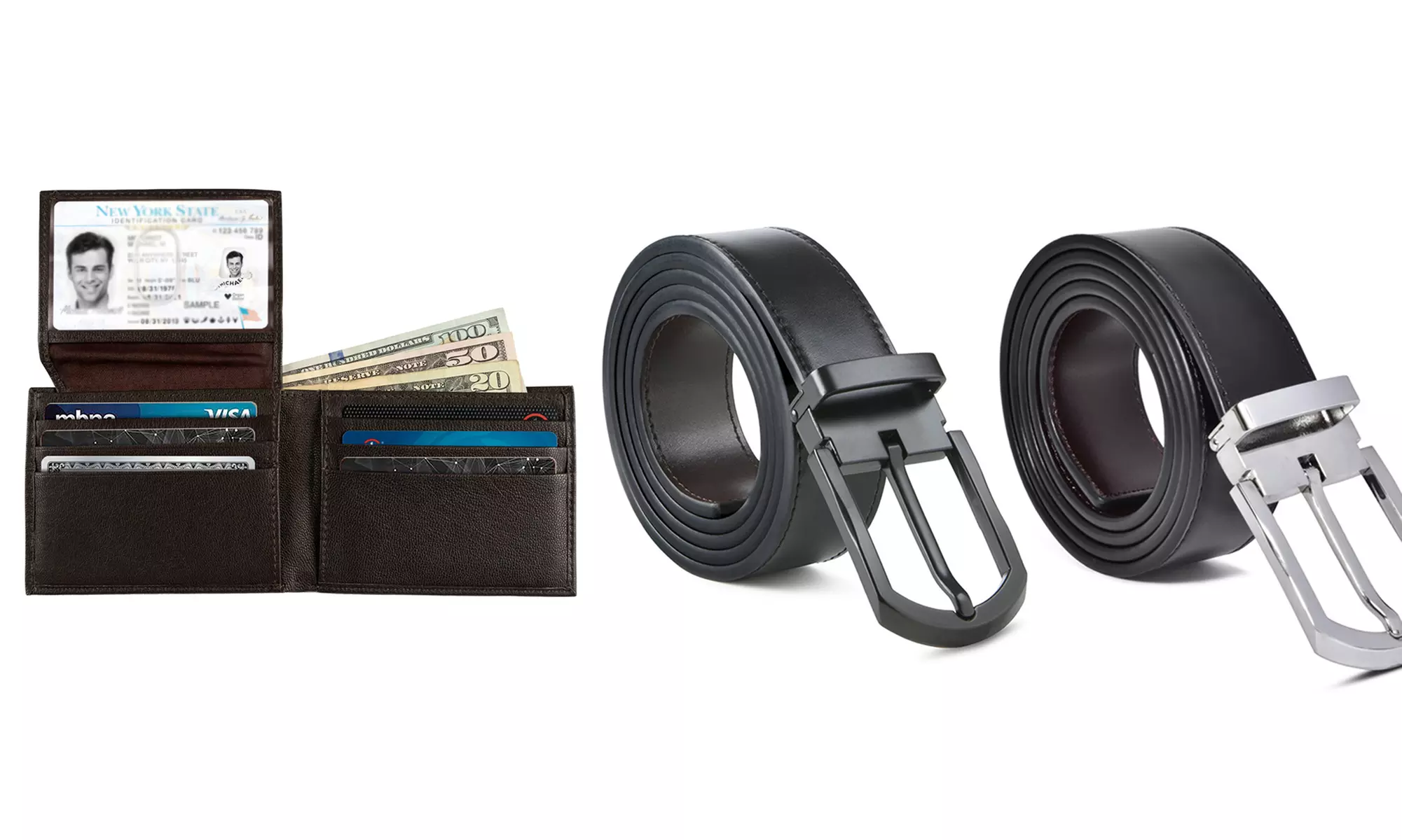 Father's Day Special Genuine Leather Belt and Wallet Set - Primary Image