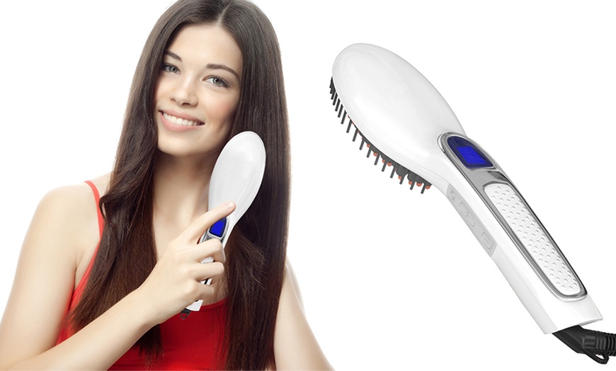 Led Hair Straightening Brush 