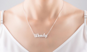 Personalised Silver Name Necklace from Justyling