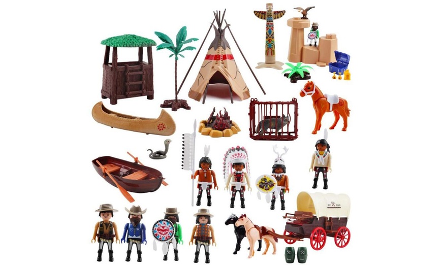 Image 1: Wild West Action Figures Play Set