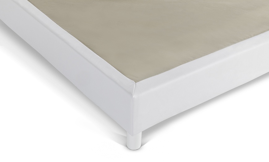 Image 8: Lit fixe Triomphe similicuir, matelas "Cosmos" en option