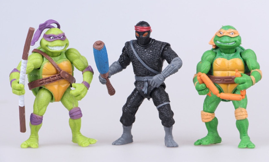 Image 4: Pack of Six Teenage Mutant Ninja Turtles Action Figures