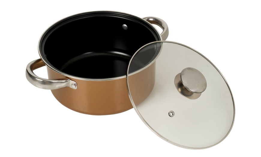 Image 5: Eight-Piece Non-Stick Copper Cookware Set