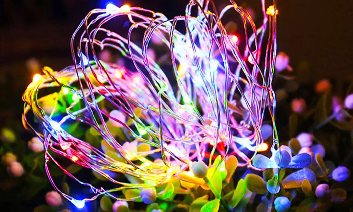 8 Modes Solar Powered 33ft 100LED Waterproof Outdoor String Lights