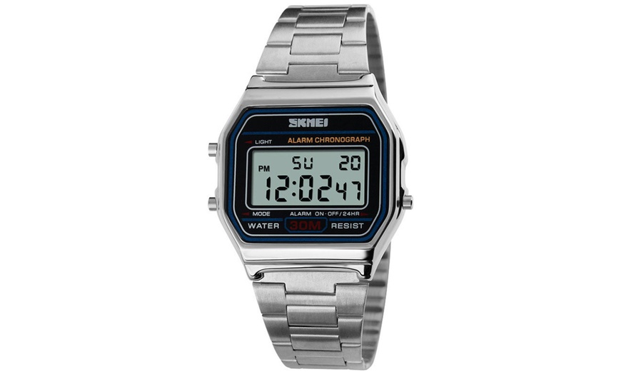 Image 9: Men's Rectangle Dial Digital Watch