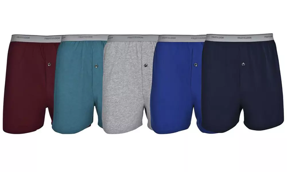 Fruit of the Loom Men's Colorful Soft Knit Boxers (5-Pack) - Primary Image