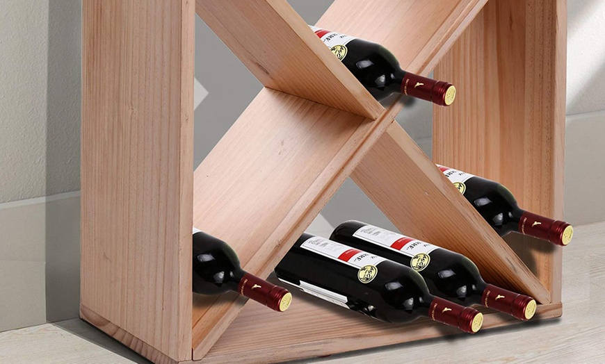 Image 3: Homcom Cube Wine Rack