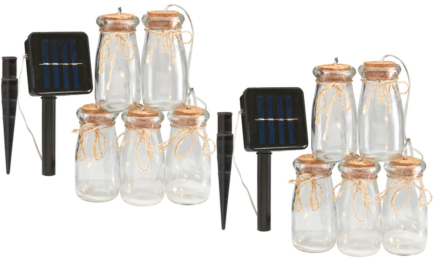 Image 4: Solar LED Mason Jar String Lights