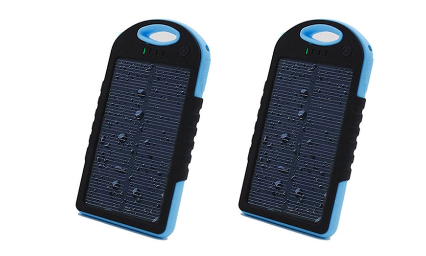 Image 9: Water-Resistant Portable Solar Power Bank Charger