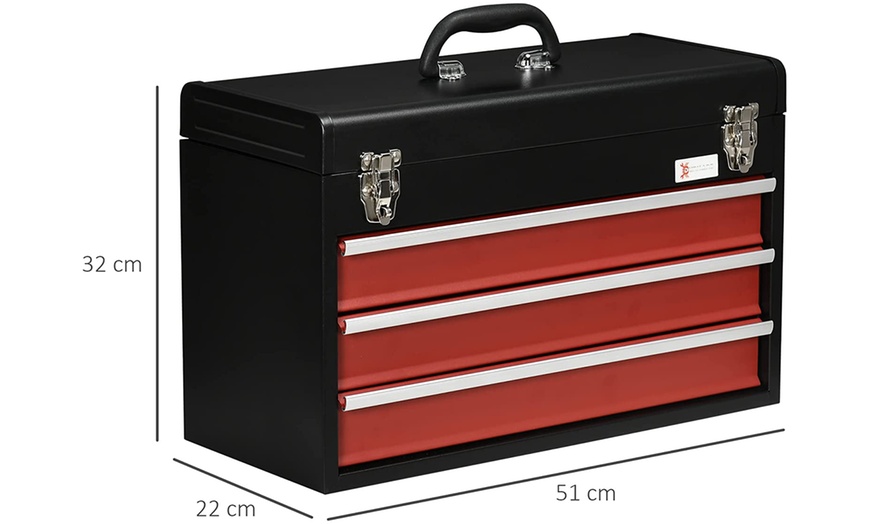 Image 12: Durhand Drawer Tool Chest Box