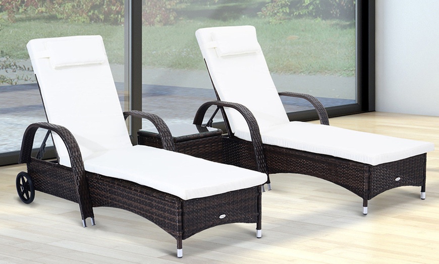 Image 8: 3pc Sun Lounger Sets, 3 Colours