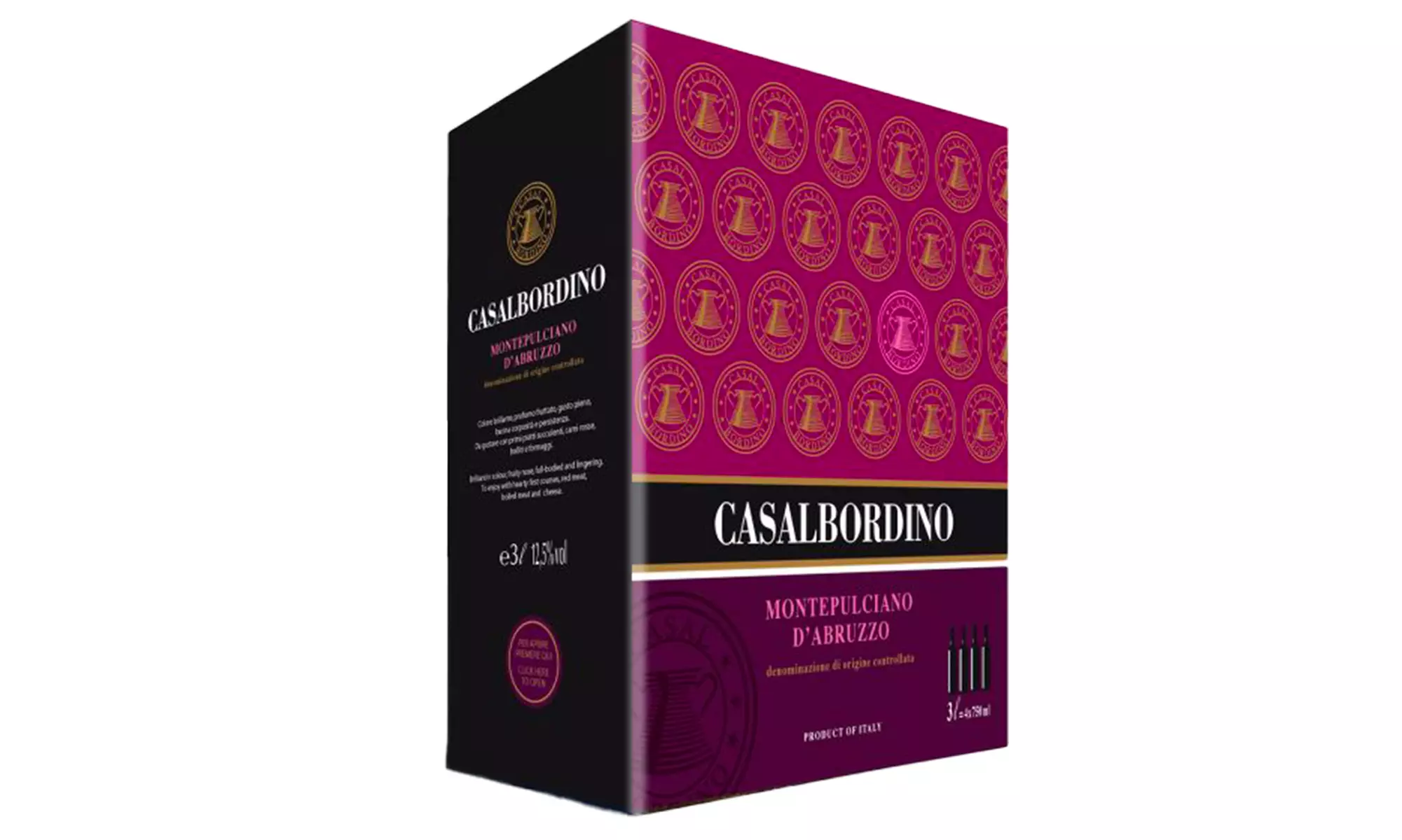 1, 2 o 4 confezioni da 3 o 5 L di vino Cantina Casalbordino