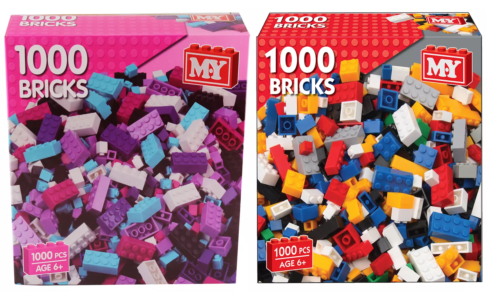 One or Two 1000-Piece Toy Building Brick Sets - Primary Image