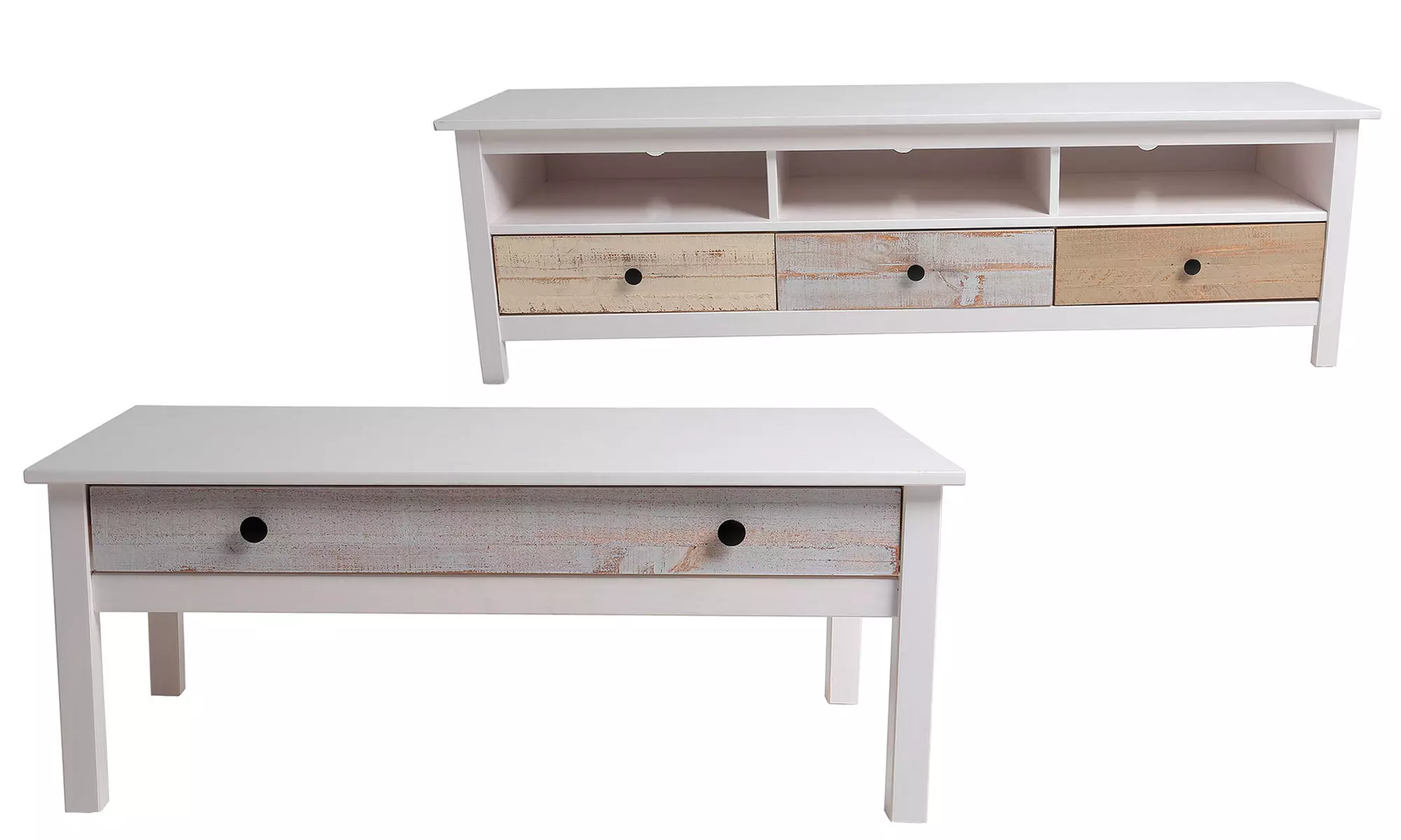 Table salon et meuble TV Betty colorés, modèle au choix, dès 69,90€ - Second Medium