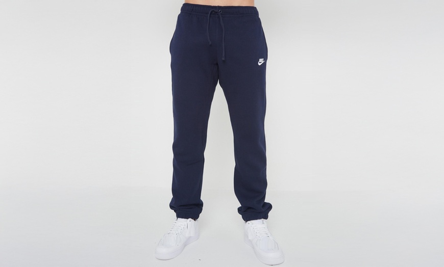 Image 13: Nike Men's Club Embroidered Swoosh Pullover Fleece Full Tracksuit