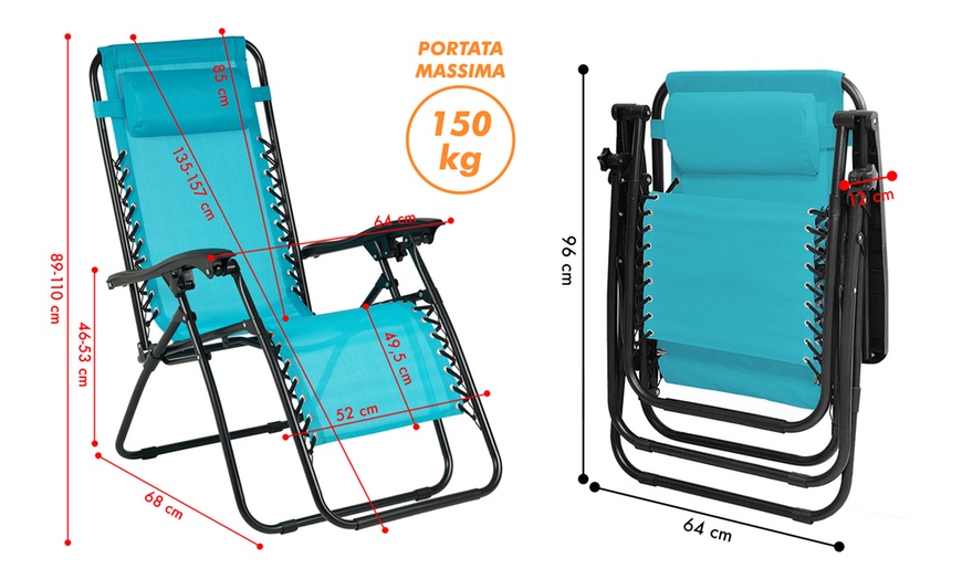 Image 21: Tumbona de exterior ligera y plegable