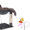 Image 2: 48cm Cat Tree with Hammock Bed and Scratching Post Indoor Tower