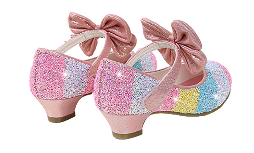 Image 8: Kids' Glitter Princess Party Shoes