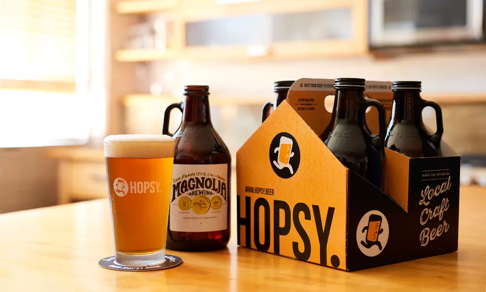$29 for Craft-Beer-Filled 32-Ounce Growlettes from Hopsy ($50 Value) - Second Medium