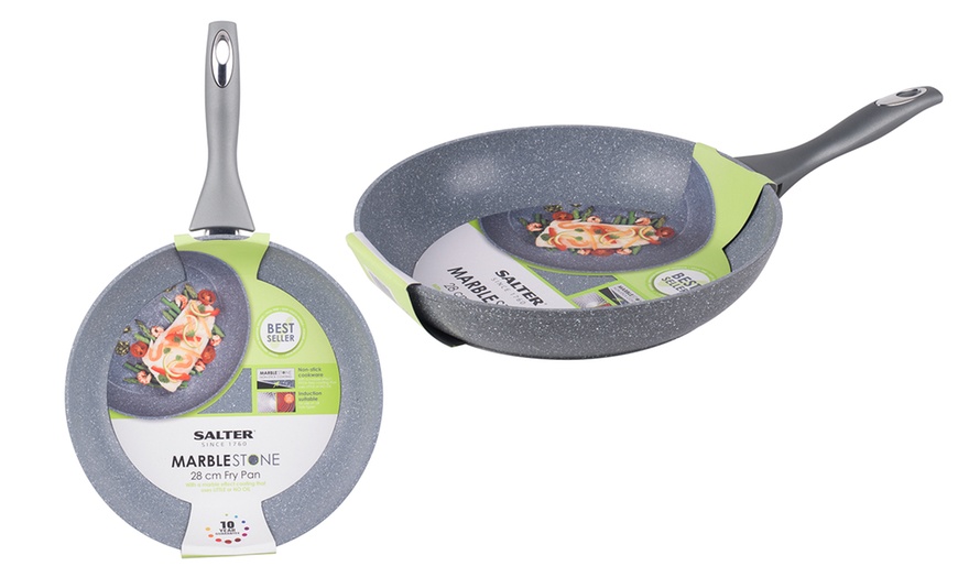 Image 15: Salter Marble Collection Forged Aluminium Non-Stick Frying Pan