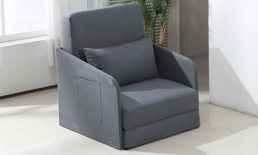 Image 1: Sofa Bed Armchair Sleeper Lounger