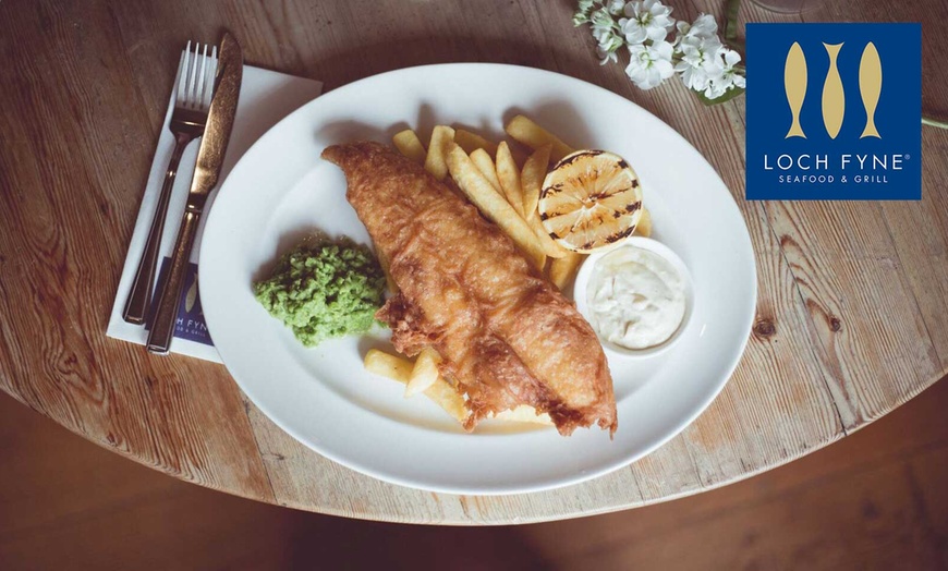 Image 1: Loch Fyne Fish and Chips for Two