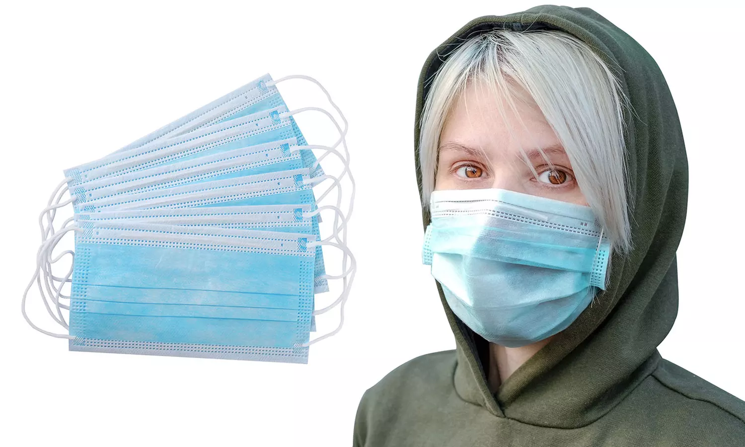Non-Medical 3-Ply Face Mask with Earloop (10, 20, 50 or 100-Pack) - Primary Image